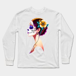 Floral Day of the Dead Girl Long Sleeve T-Shirt